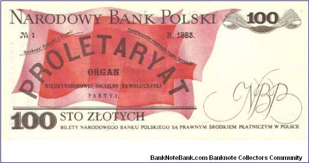 Banknote from Poland year 1986