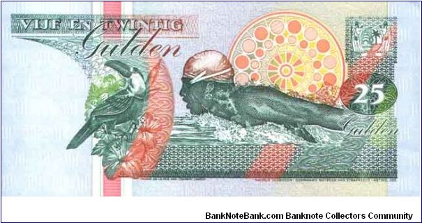 Banknote from Suriname year 1998