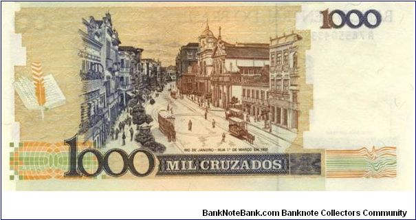 Banknote from Brazil year 1987