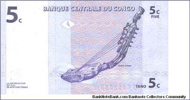 Banknote from Congo year 1997