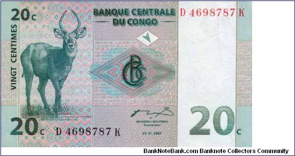 20 Centimes Banknote