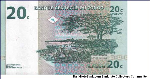 Banknote from Congo year 1997