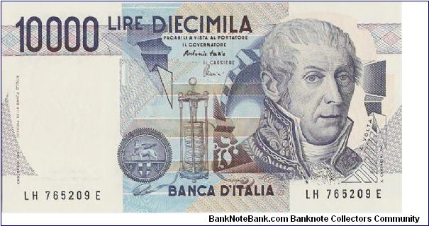 10.000 Lire 'A.Volta' Banknote