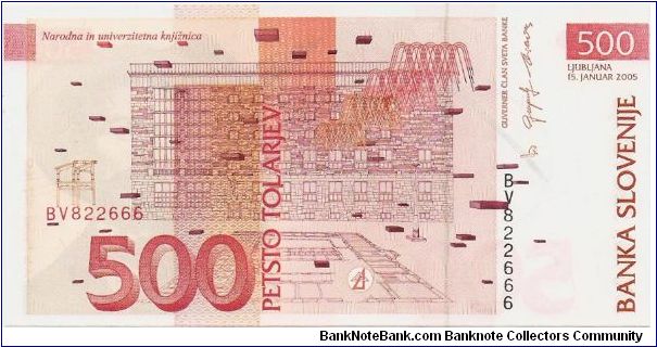 Banknote from Slovenia year 2005