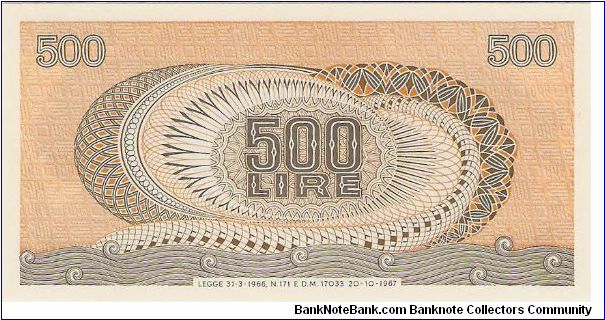 Banknote from Italy year 1967