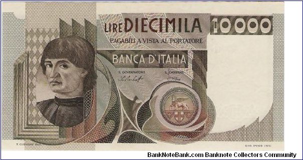 10.000 Lire 'Machiavelli' Banknote