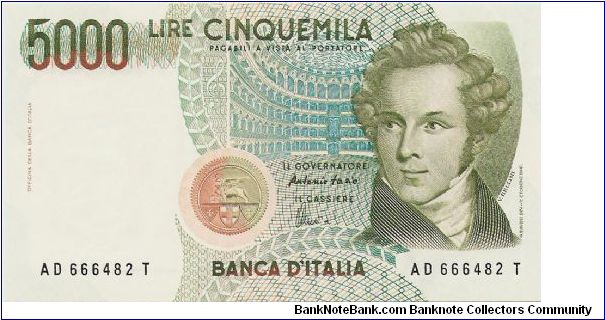 5.000 Lire 'Bellini' Banknote