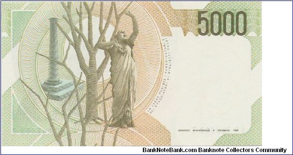 Banknote from Italy year 1985