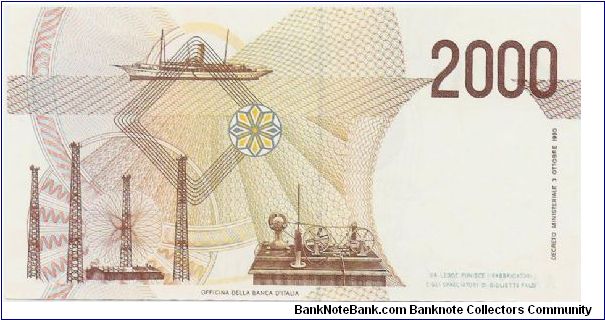 Banknote from Italy year 1990