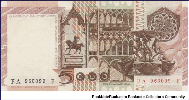 Banknote from Italy year 1980