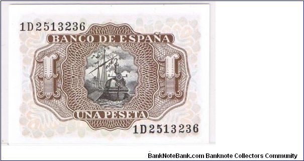 Banknote from Spain year 1953