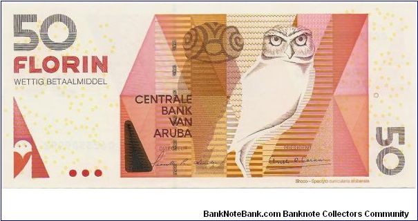 50 Florin * Beautiful Note /Golden Owls all over the paper !!! Banknote
