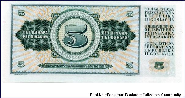 Banknote from Yugoslavia year 1968