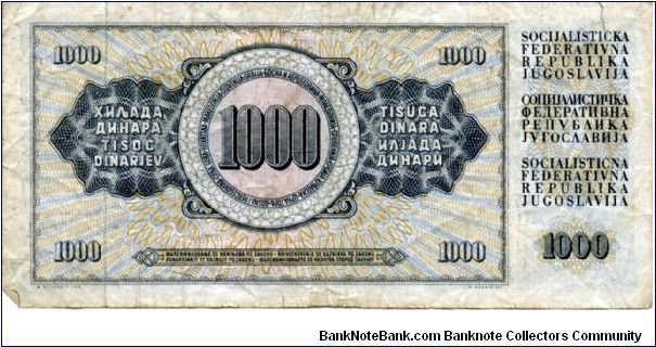 Banknote from Yugoslavia year 1981