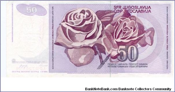 Banknote from Yugoslavia year 1990