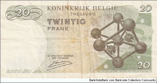 Banknote from Belgium year 1964