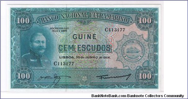 GUINE 100 ESCUDOS Banknote