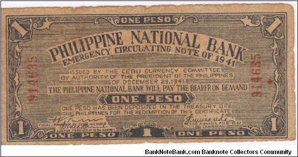 Banknote from Philippines year 1941