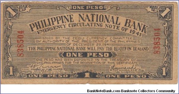 Banknote from Philippines year 1941