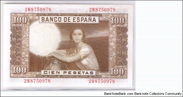 Banknote from Spain year 1953