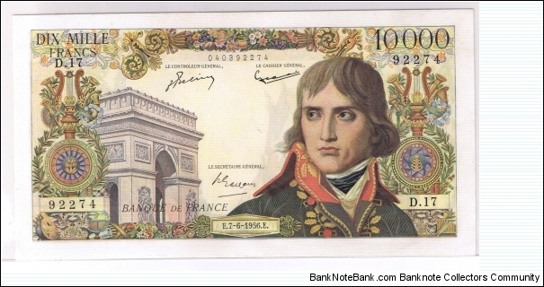 FRANCE 1956 10000FR
NAPOLEON Banknote