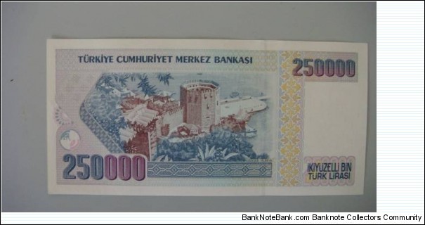 Banknote from Turkey year 1998