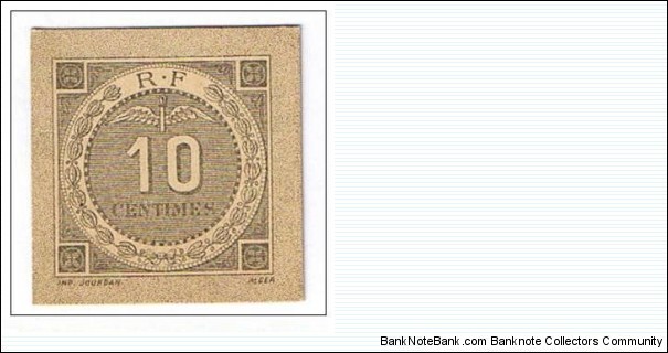 ALGERIA, TOWN OF BOUGIE AND SÉTIF (Now Town of Béjaia)10 Centimes FRANC BOUGIE, SETIF 1916 Banknote