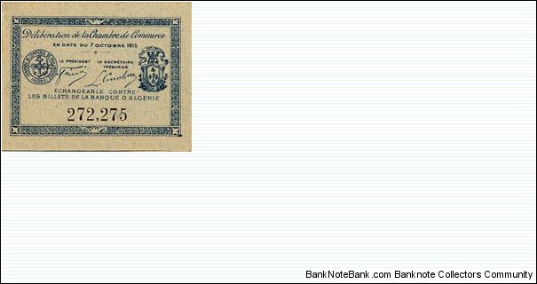 Banknote from Algeria year 1915