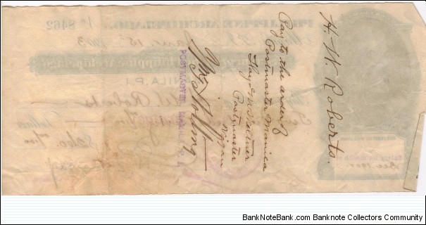 Banknote from Philippines year 1903