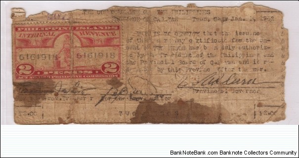 Banknote from Philippines year 1942