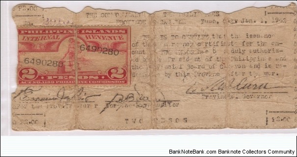 Banknote from Philippines year 1942