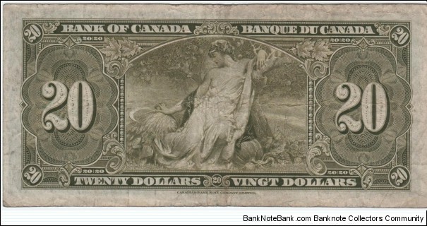 Banknote from Canada year 1937