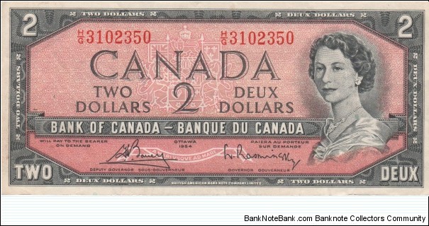 Banknote from Canada year 1954