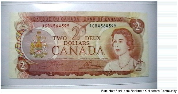 Canada 1974c 2 Dollar note, KP# 86 Banknote