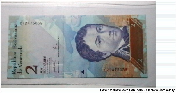 2 Bolivares Banknote