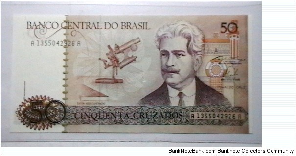 Brazil ND 1986-88 50 Cruzados Banknote