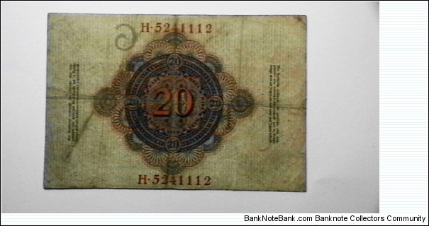 Banknote from Germany year 1910