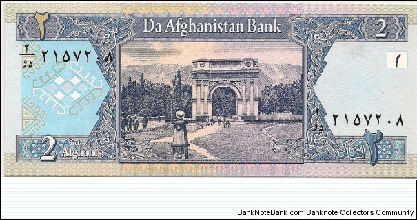 Banknote from Afghanistan year 2002