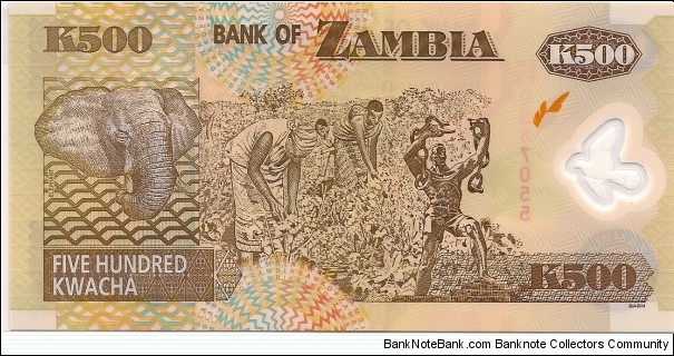 Banknote from Zambia year 2008