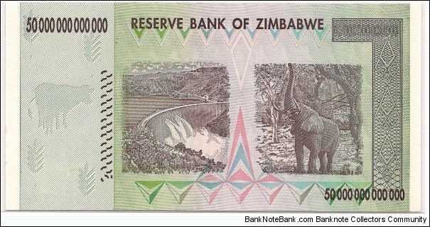 Banknote from Zimbabwe year 2008