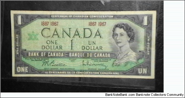 Canada 1967 A 1 Dollar KP# 84 Comm. Issue  Banknote