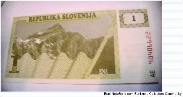 Slovenia 1990 1 Tolar  Banknote