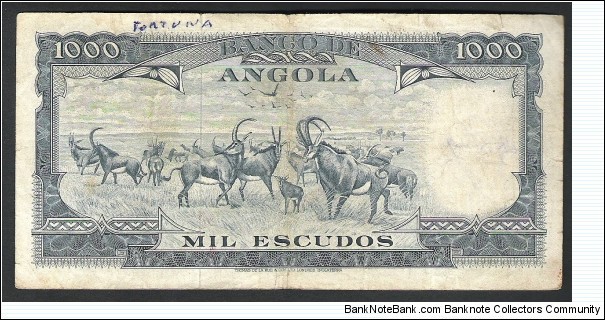 Banknote from Angola year 1970