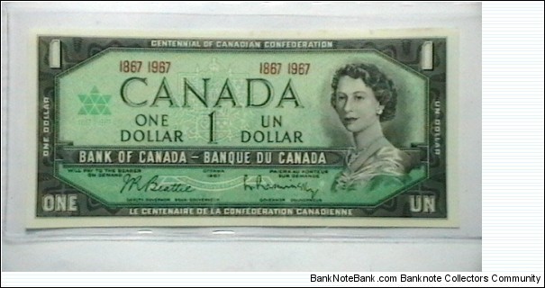 Canada 1867-1967 1 Canada 1867-1967 1 Dollar comm. issue 1867-1967 as serial number Banknote