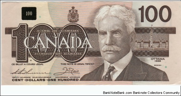 $100 1988 Banknote