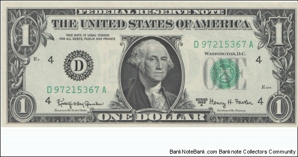 1963A $1 -D- Banknote