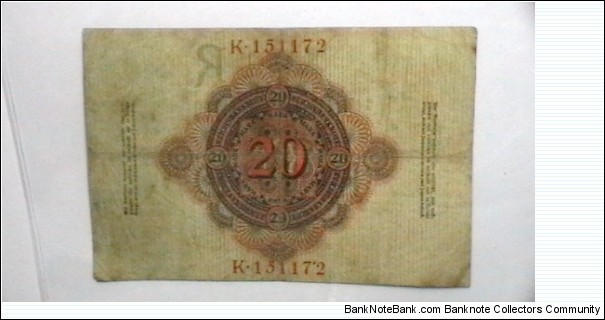 Banknote from Germany year 1910