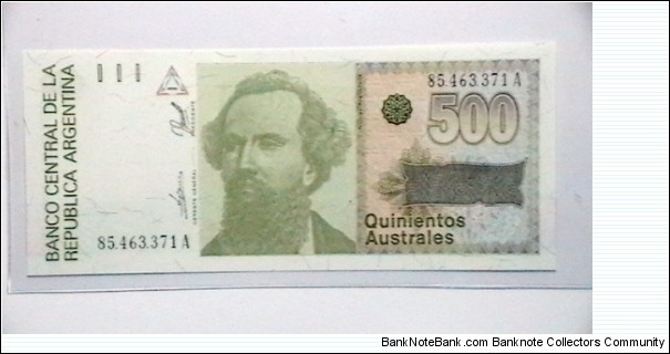 Argentina ND(1990) 500 Austral KP# 328  Banknote