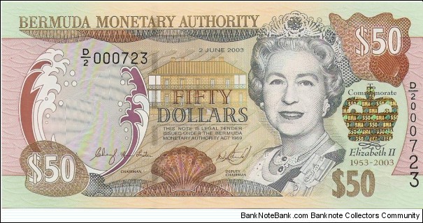 50 Dollars ' Coronation
*** 80th Note ***  Banknote