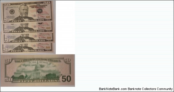 50 Dollars. Banknote